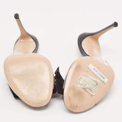 Pre Owned Gianvito Rossi Transparent Leather and PVC Slide Sandals Size 40