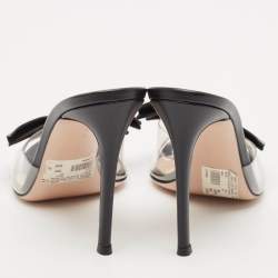 Pre Owned Gianvito Rossi Transparent Leather and PVC Slide Sandals Size 40