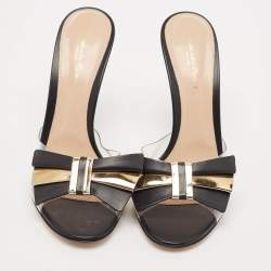 Pre Owned Gianvito Rossi Transparent Leather and PVC Slide Sandals Size 40