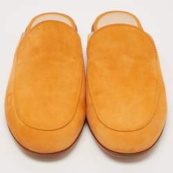 Pre Owned Gianvito Rossi Orange Suede Palau Mules Size 36