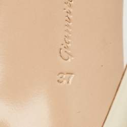 Gianvito Rossi Beige/White Patent Leather and PVC Plexi Pointed Toe Pumps Size 37