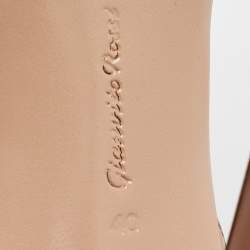 Gianvito Rossi Beige Patent Leather T-Strap D'orsay Pumps Size 40