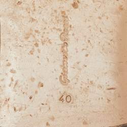 Pre Owned Gianvito Rossi Gold/Transparent Leather and PVC Crystal Embellished Flat Sandals Size 40