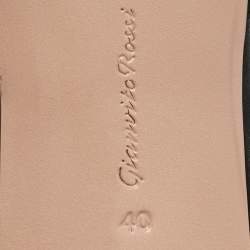 Pre Owned Gianvito Rossi Black Satin Kyoto Bow Pointed Toe Mules Size 40