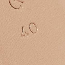 Pre Owned Gianvito Rossi Gold PVC and Leather Elle Slide Sandals Size 40