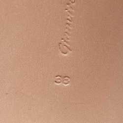 Pre Owned Gianvito Rossi Black Patent Leather Slingback Block Heel Pumps Size 38