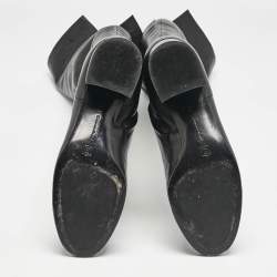 Pre Owned Gianvito Rossi Black Leather Over The Knee Boots Size 39.5