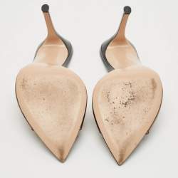 Pre Owned Gianvito Rossi Black PVC Elle Slide Sandals Size 37