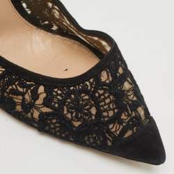 Gianvito Rossi Black Suede Pointed Toe  Pumps Size 40.5