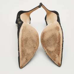 Gianvito Rossi Black Suede Pointed Toe  Pumps Size 40.5