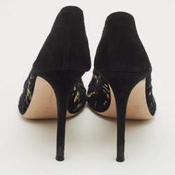 Gianvito Rossi Black Suede Pointed Toe  Pumps Size 40.5