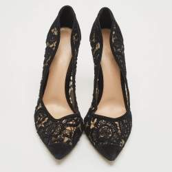 Gianvito Rossi Black Suede Pointed Toe  Pumps Size 40.5