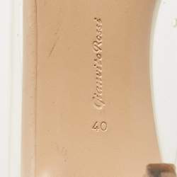 Pre Owned Gianvito Rossi Beige Patent Leather and PVC Plexi Pumps Size 40