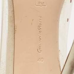 Gianvito Rossi Pearl White Leather and PVC Plexi Pumps Size 40