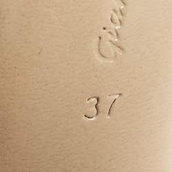 Pre Owned Gianvito Rossi Navy Blue Denim Zandra Platform Sandals Size 37