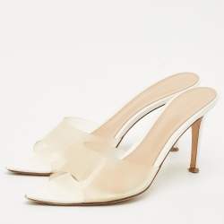 Gianvito Rossi Transparent PVC Elle Slide Sandals Size 39
