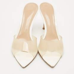 Gianvito Rossi Transparent PVC Elle Slide Sandals Size 39
