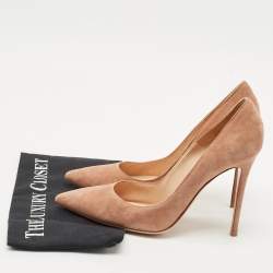 Pre Owned Gianvito Rossi Brown Suede Pointed Toe Pumps Size 41