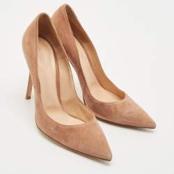 Pre Owned Gianvito Rossi Brown Suede Pointed Toe Pumps Size 41