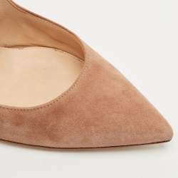 Pre Owned Gianvito Rossi Brown Suede Pointed Toe Pumps Size 41