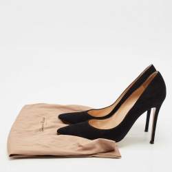 Gianvito Rossi Black Suede Pointed Toe Pumps Size 41