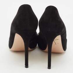 Gianvito Rossi Black Suede Pointed Toe Pumps Size 41