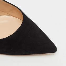 Gianvito Rossi Black Suede Pointed Toe Pumps Size 41
