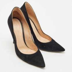 Gianvito Rossi Black Suede Pointed Toe Pumps Size 39