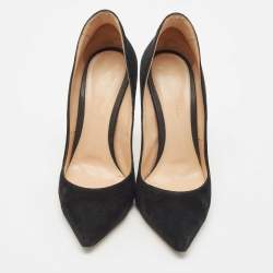Gianvito Rossi Black Suede Pointed Toe Pumps Size 39