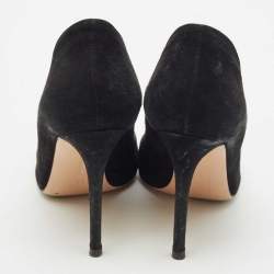 Gianvito Rossi Black Suede Pointed Toe Pumps Size 39