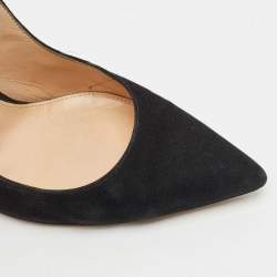 Gianvito Rossi Black Suede Pointed Toe Pumps Size 39