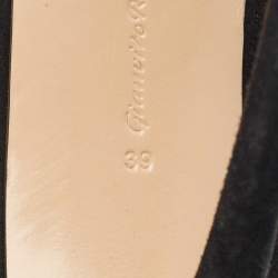 Gianvito Rossi Black Suede Pointed Toe Pumps Size 39