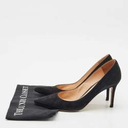Gianvito Rossi Black Suede Gianvito 85 Pointed Toe Pumps Size 39