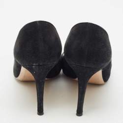 Gianvito Rossi Black Suede Gianvito 85 Pointed Toe Pumps Size 39