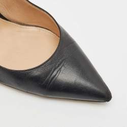 Pre Owned Gianvito Rossi Black Leather Gianvito 105 Pointed Toe Pumps Size 39