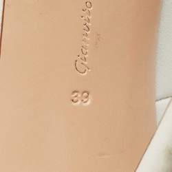 Pre Owned Gianvito Rossi White Leather Gianvito 105 Pointed Toe Pumps Size 39