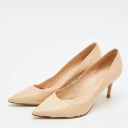 Gianvito Rossi Beige Leather Gianvito Pumps Size 40