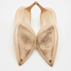 Gianvito Rossi Beige Leather Gianvito Pumps Size 40