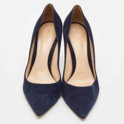 Gianvito Rossi Black Suede Gianvito 85 Pointed Toe Pumps Size 40