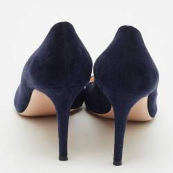 Gianvito Rossi Black Suede Gianvito 85 Pointed Toe Pumps Size 40