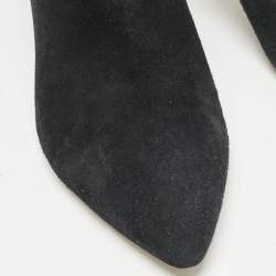 Gianvito Rossi Black Suede Ankle Length Boots Size 40.5
