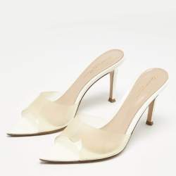 Gianvito Rossi Transparent PVC Alise Slide Sandals Size 35.5