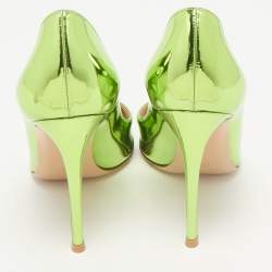 Gianvito Rossi Metallic Green Leather Gianvito Pumps Size 39.5