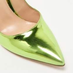 Gianvito Rossi Metallic Green Leather Gianvito Pumps Size 39.5