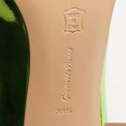 Gianvito Rossi Metallic Green Leather Gianvito Pumps Size 39.5