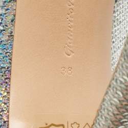 Pre Owned Gianvito Rossi Silver Sequins Gianvito Pumps Size 38