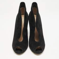 Gianvito Rossi Black Suede Vamp Booties Size 40