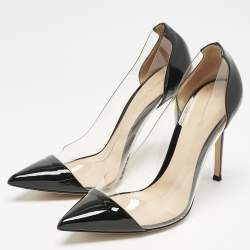 Gianvito Rossi Black Patent Leather and PVC Plexi Pumps Size 40