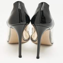 Gianvito Rossi Black Patent Leather and PVC Plexi Pumps Size 40