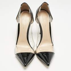 Gianvito Rossi Black Patent Leather and PVC Plexi Pumps Size 40